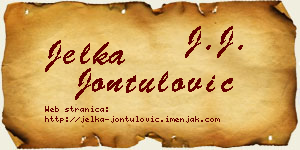 Jelka Jontulović vizit kartica